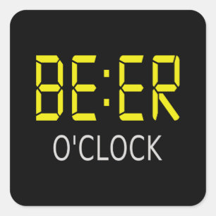 Sticker Carré Heure de la bière