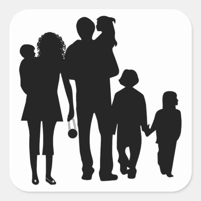 STICKER CARRÉ HEUREUSE FAMILLE (Devant)