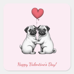 STICKER CARRÉ HEUREUSE SAINTE-VALENTIN !