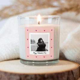 Sticker Carré Heureuse Sainte-Valentin | Coeur rose et rouge | C