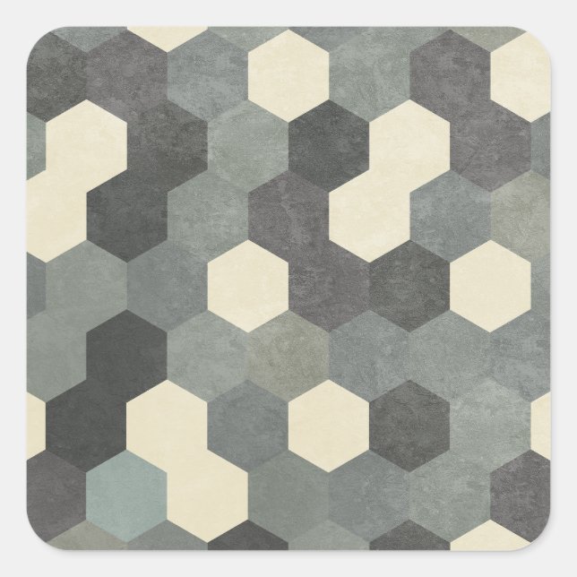 Sticker Carré Hexagon Pattern (Devant)