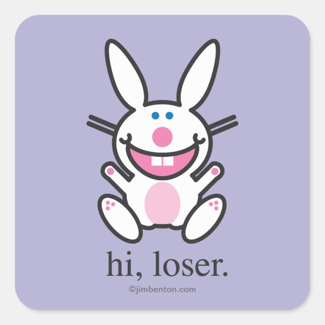 Sticker Carré Hi Loser (Devant)