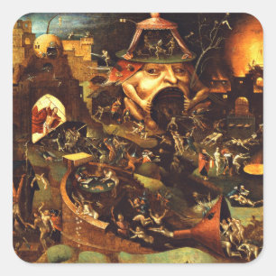 Sticker Carré Hieronymus Bosch Christ dans Limbo