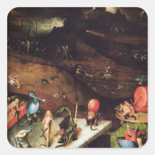Sticker Carré Hieronymus Bosch peignant l'art