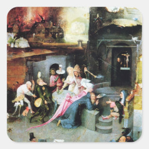 Sticker Carré Hieronymus Bosch peinture art