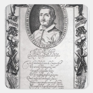 Sticker Carré Hieronymus Frescobaldi, gravé par le chrétien