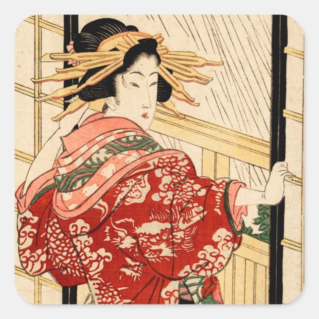Sticker Carré Hikeyotsu no yoru no ame (Devant)