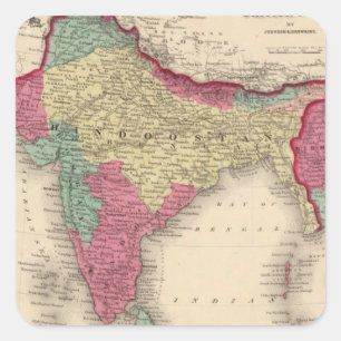 Sticker Carré Hindostan ou l'Inde britannique