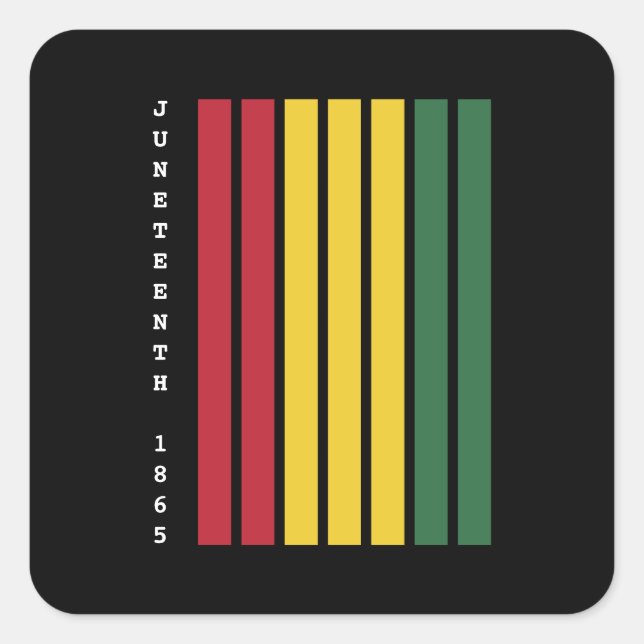 Sticker Carré Histoire noire afro-américaine 1865 (Devant)