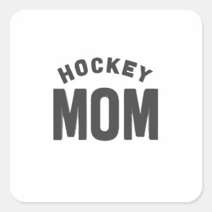 Sticker Carré Hockey Mère Design Art numérique2