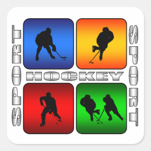Sticker Carré Hockey spectaculaire