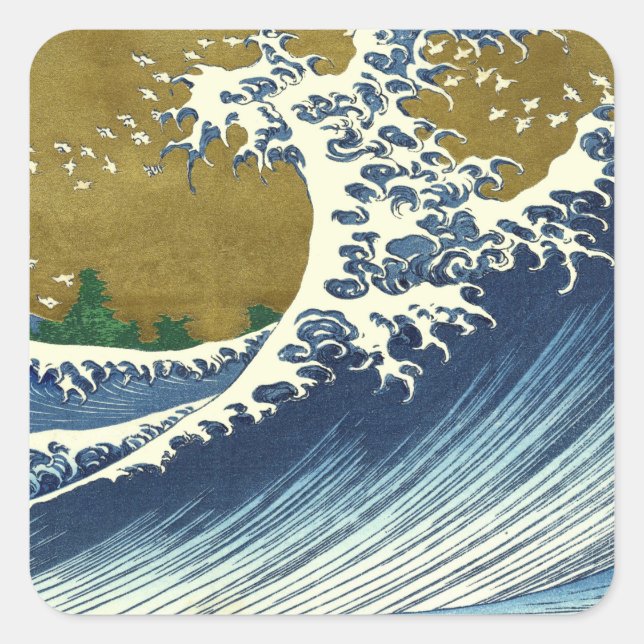 Sticker Carré Hokusai (Devant)