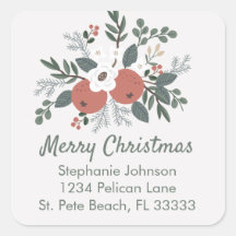 Holiday Folk Art Floral Arrangement Retour Adresse