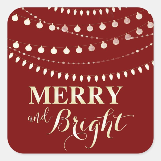 Sticker Carré Holiday Typography trendy Christmas (Devant)