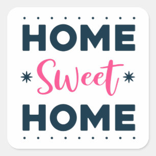Sticker Carré Home Sweet Home