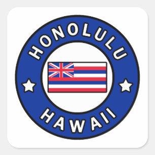 Sticker Carré Honolulu Hawaii
