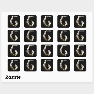 Sticker Carré Hook tribal Hawaii
