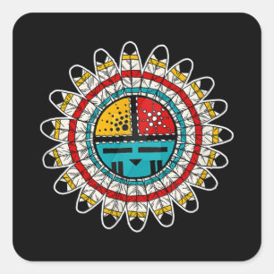 Sticker Carré Hopi Kachina