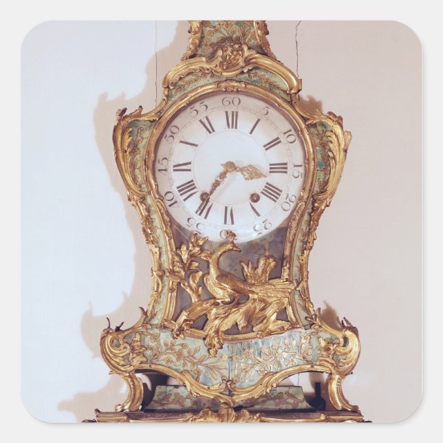 Sticker Carré Horloge de style Louis XV (Devant)
