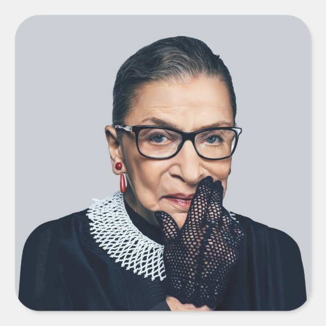 Sticker Carré Horloge murale Ruth Bader Ginsburg (Devant)