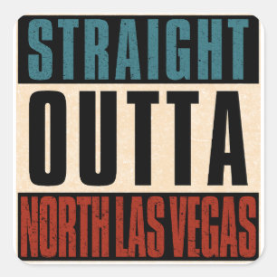 Sticker Carré Hors-droit nord Las Vegas Nevada NV