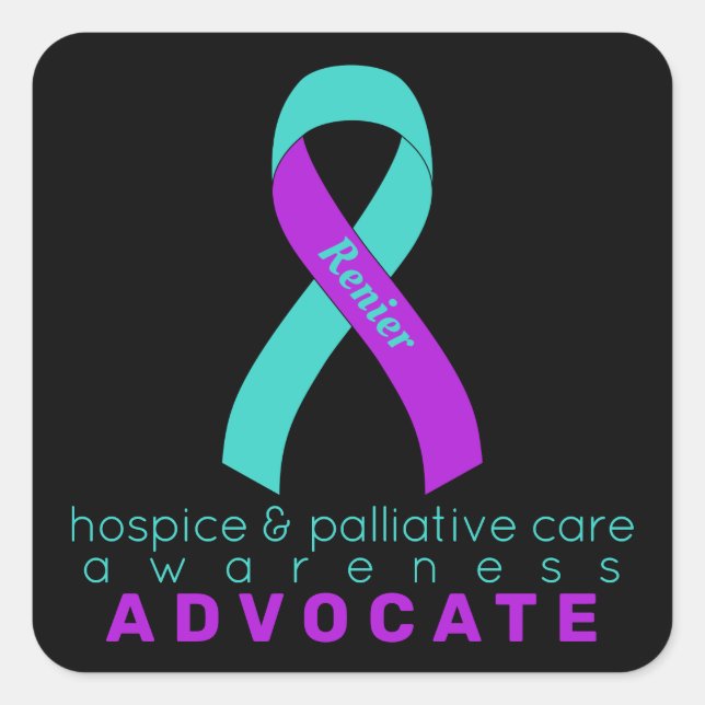 Sticker Carré Hospice & Palliative Care Advocate Carré blanc (Devant)