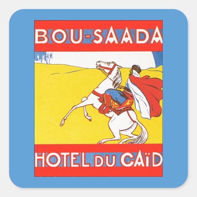 Sticker Carré Hôtel Du Caid De Bou-Saada (Devant)