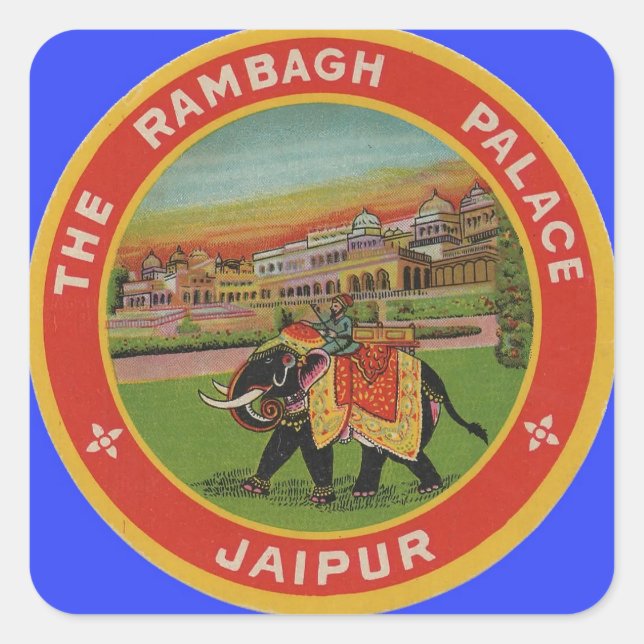 Sticker Carré Hôtel Rambagh Palace - Jaipur Inde - Voyage (Devant)