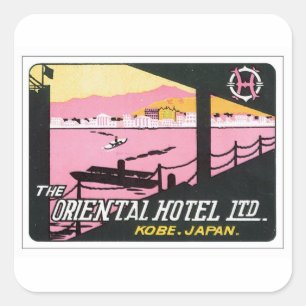 Sticker Carré Hôtel vintage de Kobe Japon