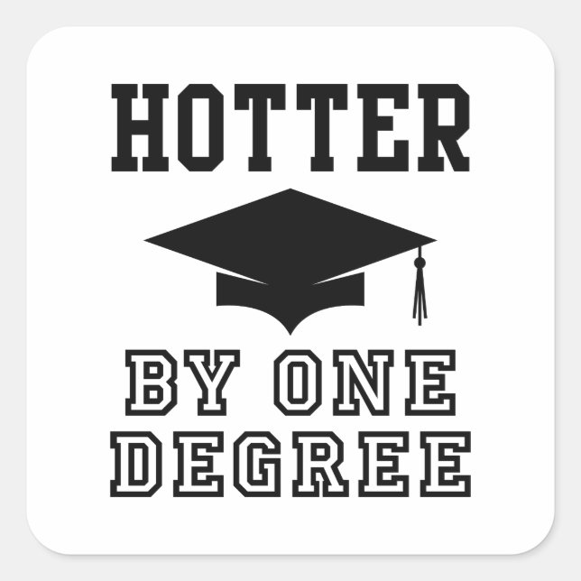 Sticker Carré Hotter D'Un Degré (Devant)