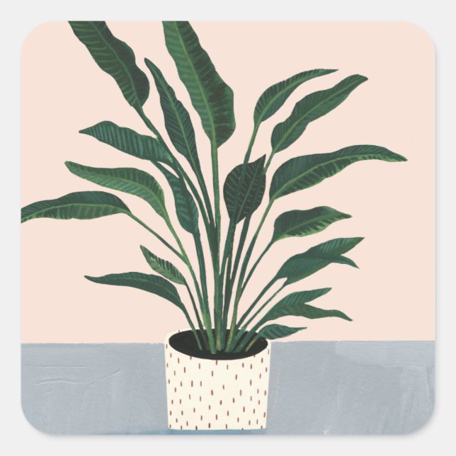 Sticker Carré Houseplant (Devant)