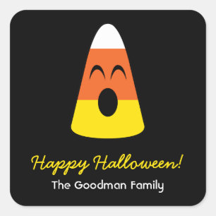 Sticker Carré Howling bonbon maïs fun mignon Halloween préférenc