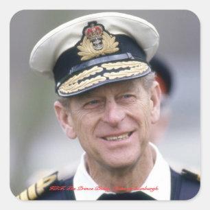 Sticker Carré HRH Le Prince Philip, duc d'Édimbourg