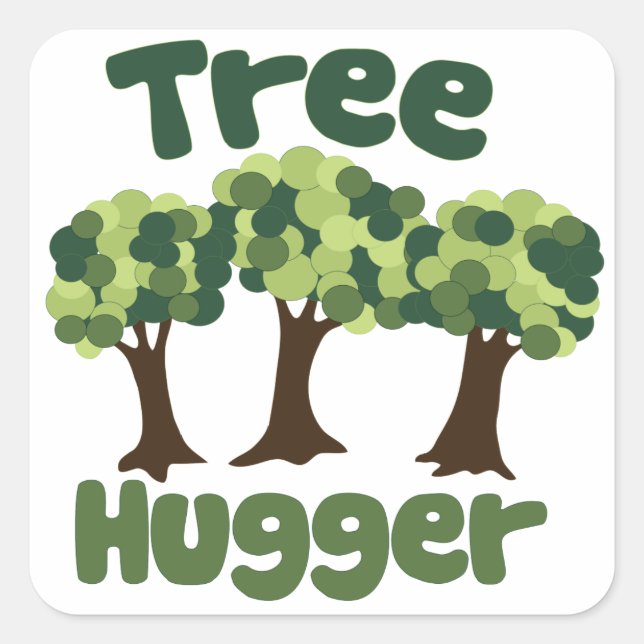 Sticker Carré Hugger d'arbre (Devant)