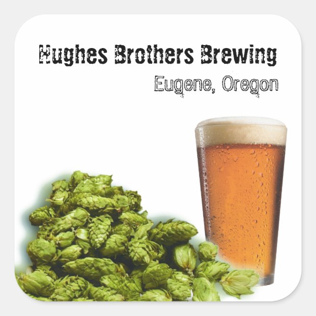 Sticker Carré Hughes Brothers brasser 1 (Devant)