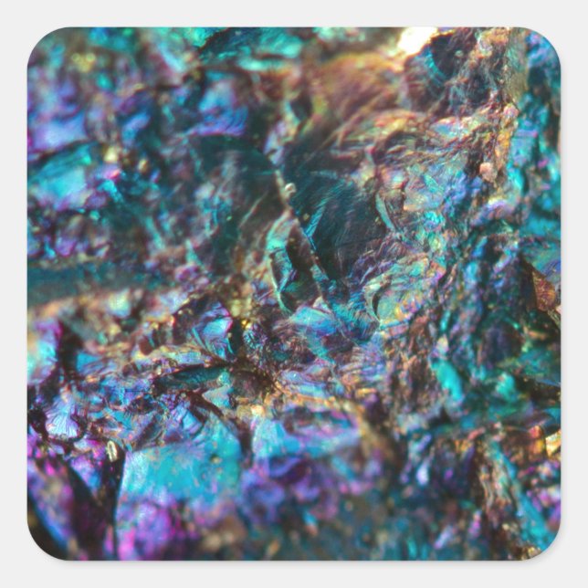 Sticker Carré Huile Turquoise (Devant)