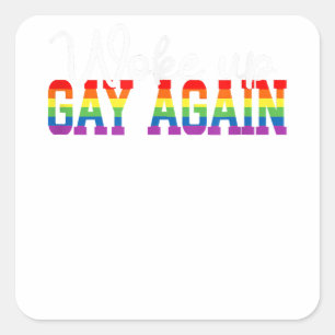 Sticker Carré Human LGBT Drapeau Mois gay réveillé GAY