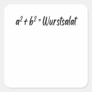 Sticker Carré Humour mathématicien Schule Spaß