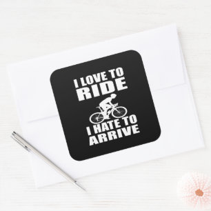 Sticker Carré Humour VTT - Citation de cyclisme - Cyclisme drôle