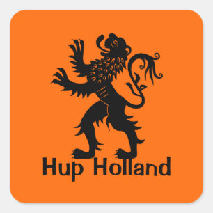 Sticker Carré Hup Holland - Holland Lion