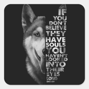 Sticker Carré Husky If You Don't