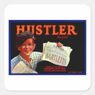 Sticker Carré Hustler Bartletts
