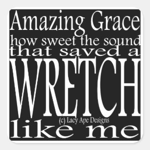Sticker Carré Hymne Grace Extraordinaire (Noir)
