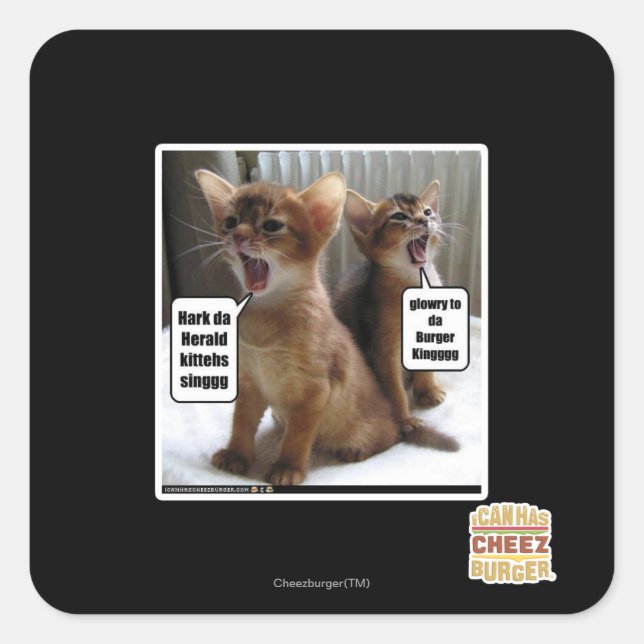 Sticker Carré Hymnes de louange de Kitteh (Devant)