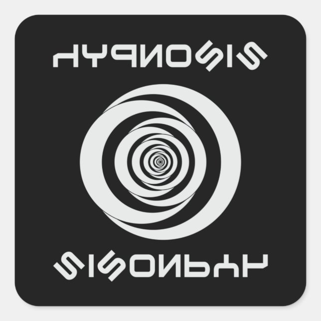 Sticker Carré Hypnosis Hypnotizer Hypnotist Hypnotic Funny cadea (Devant)