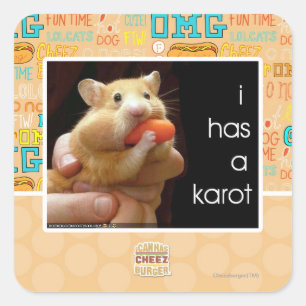 Sticker Carré I a un karot
