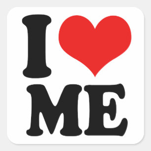 Sticker Carré I coeur je