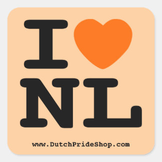 Sticker Carré I coeur NL
