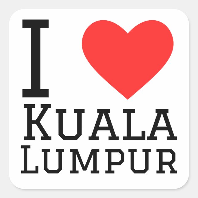 Sticker Carré I Kuala Lumpur (Devant)