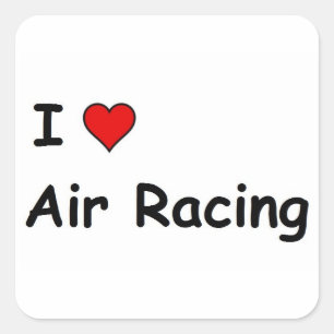 Sticker Carré I Love Air Racing
